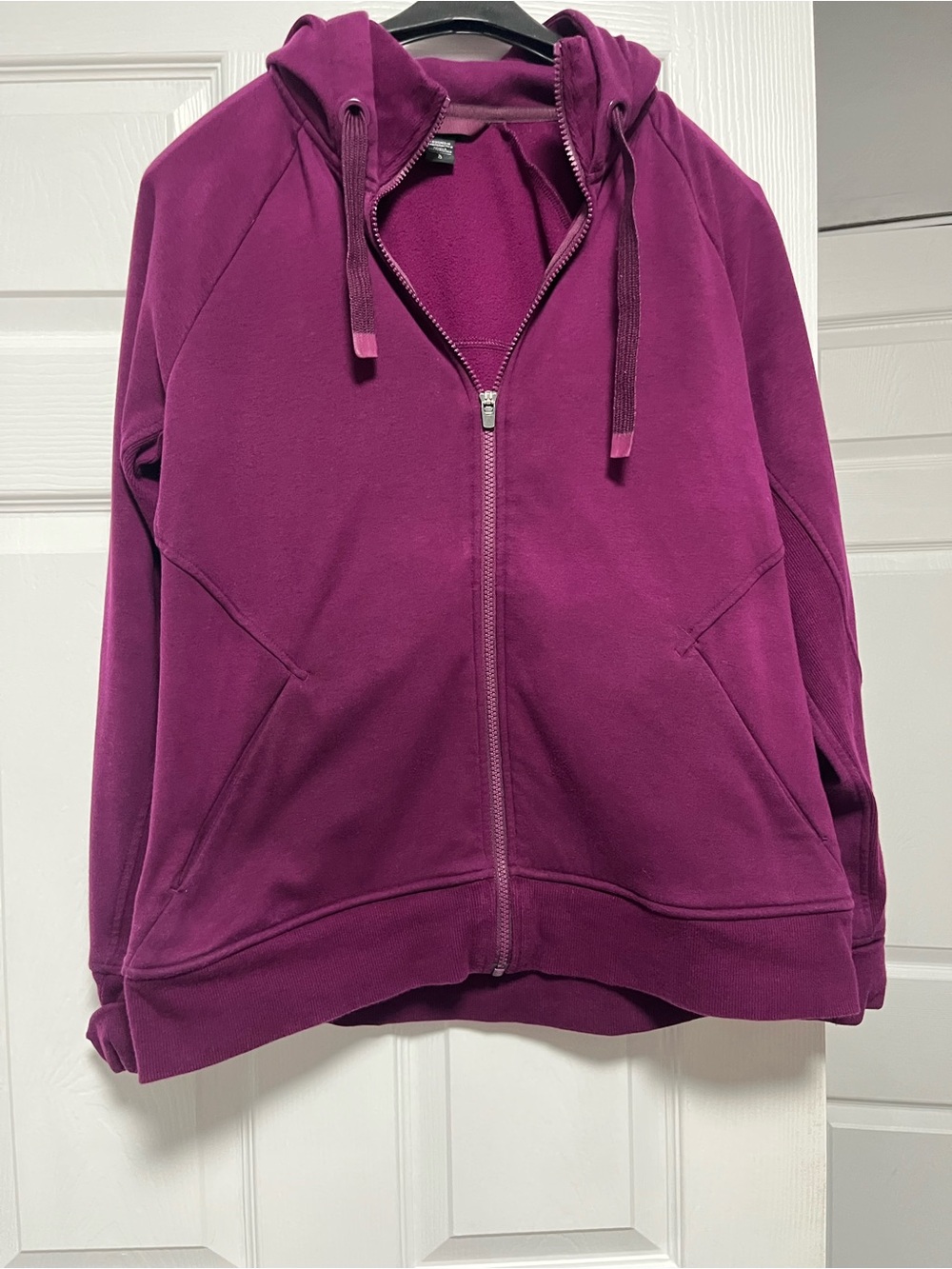 Women's Zip-Up Hoodie Jacket in Deep Berry